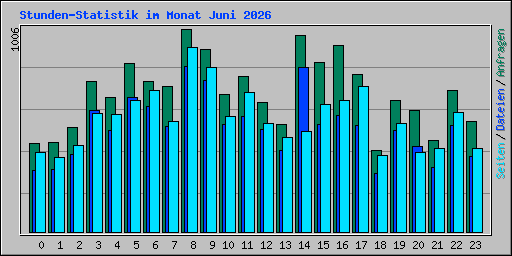 Stunden-Statistik im Monat Juni 2026